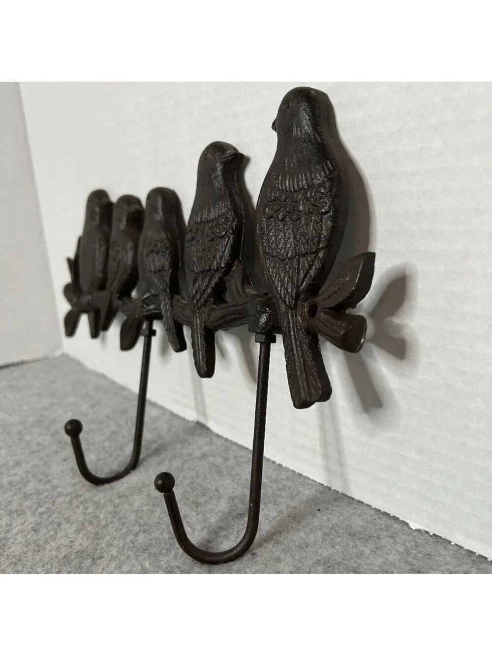Cast Iron Birds On A Branch Wall Hook 11x7x2